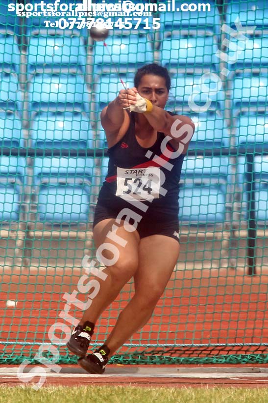 Womens under-20s hammer, Northern Senior and Under-20s Champs., Sports City, Manchester. Photo: David T. Hewitson/Sports for All Pics